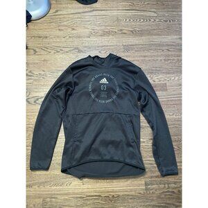 Adidas Men's Hoodie Three Stripes Black with White Logo Size MD